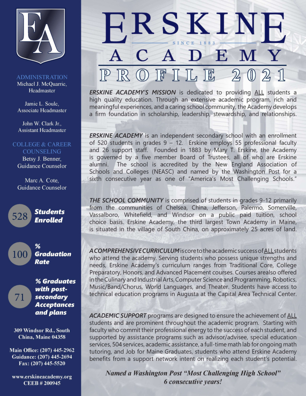 School Profile Erskine Academy